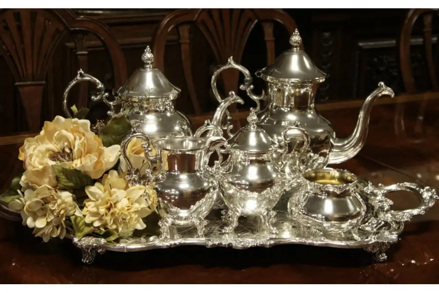 Photo of Silverplate Vintage Coffee & Tea Service with Tray