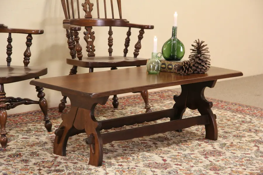 Photo of Oak Tudor Coffee or Cocktail Table, 1930 Swedish