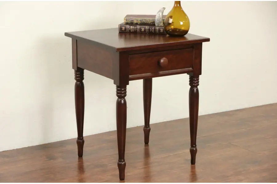 Photo of Sheraton New England 1830's Cherry End Table or Nightstand