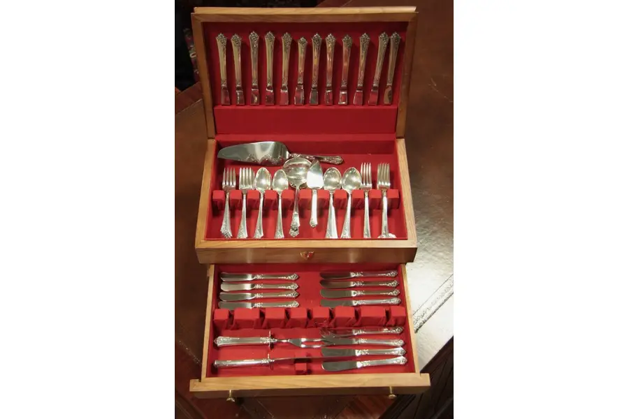 Photo of Damask Rose Heirloom Sterling, Serving Pieces, 78 PC