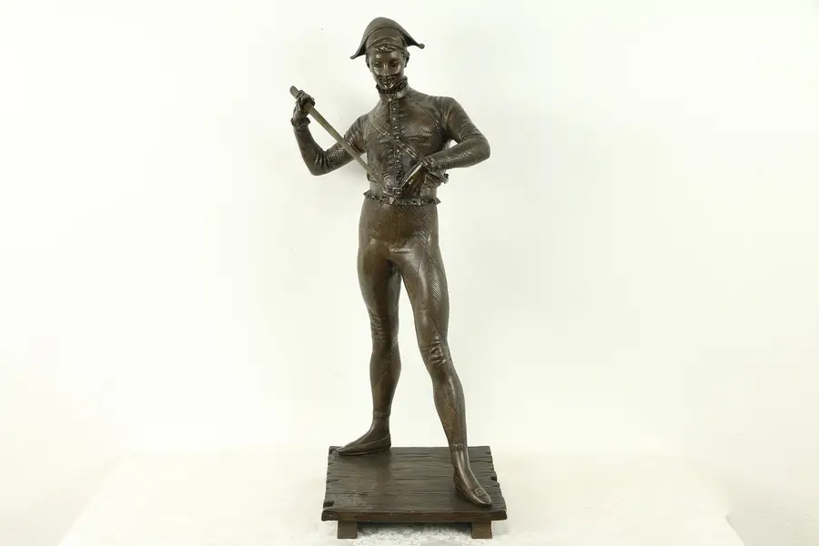 Photo of Cavalier, Antique French Bronze Sculpture, Signed Paul Dubois
