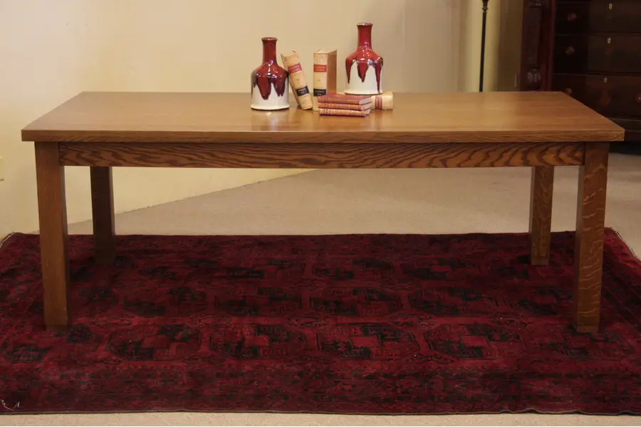 Photo of Arts Crafts Mission Oak 7' Dining or Library Table