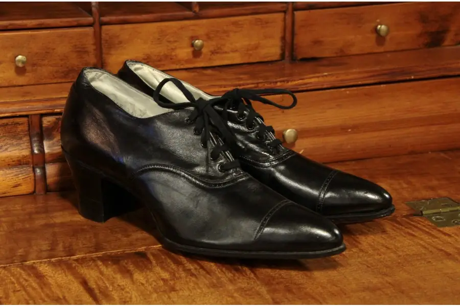 Photo of Woman's Antique Black Shoes, Leather