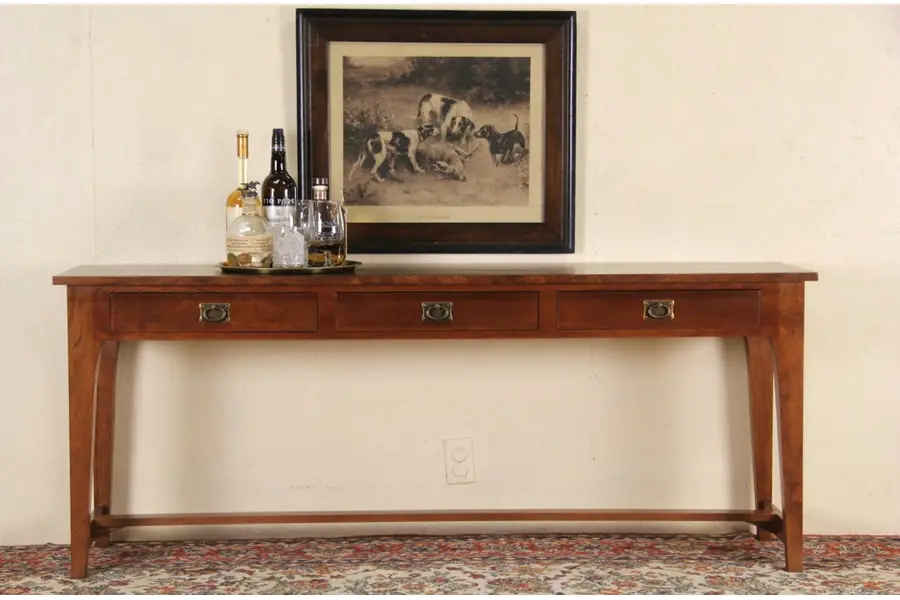 Cherry & Birch Craftsman Vintage Sofa, Hall or Foyer Table