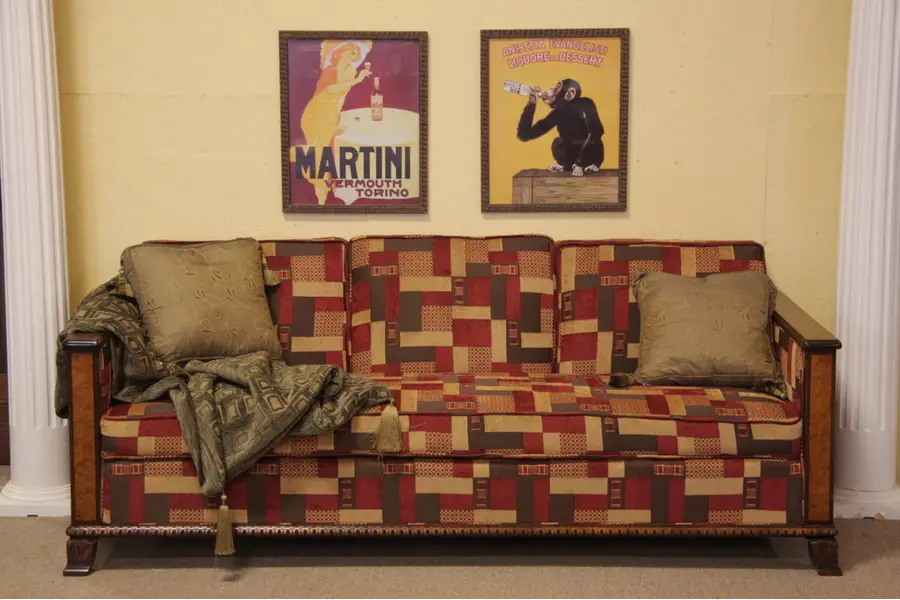 Photo of Art Deco Sofa, Curly Maple
