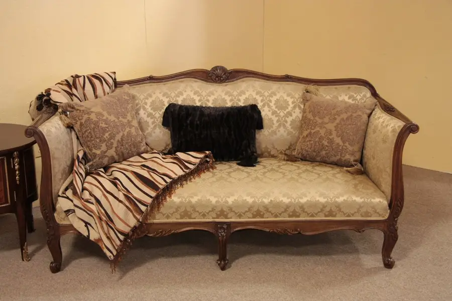 Photo of Carved French Antique Sofa, circa 1930