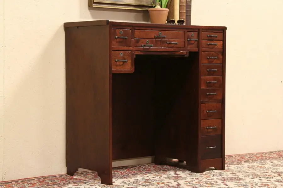 Photo of Watch or Clockmaker 1900 Antique Workbench