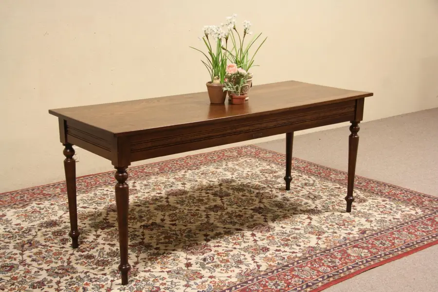 Photo of Oak 1890 Antique Dining, Hall, Library or Sofa Table