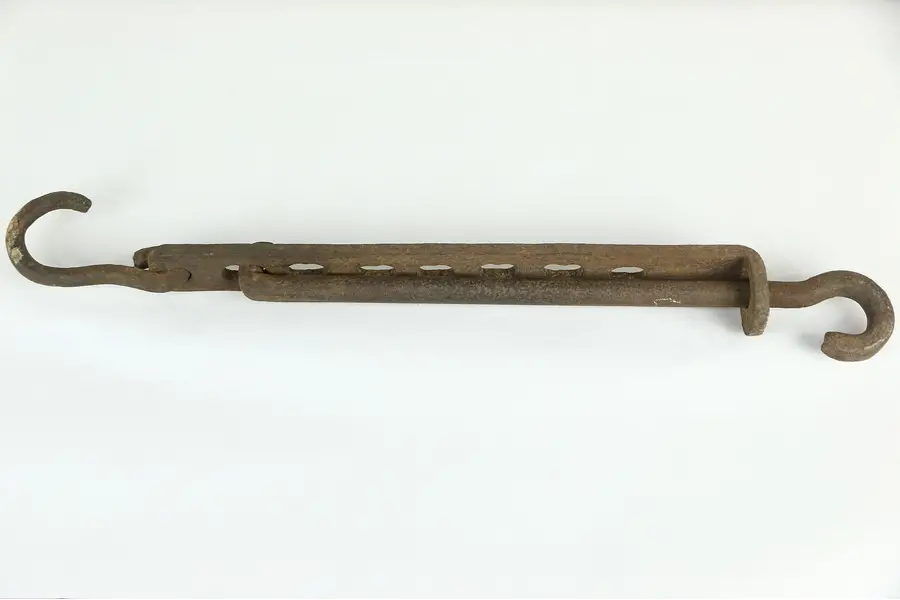 Photo of Hog Butcher Adjustable Trammel AAFA Wrought Iron 1800's Kettle Hanger