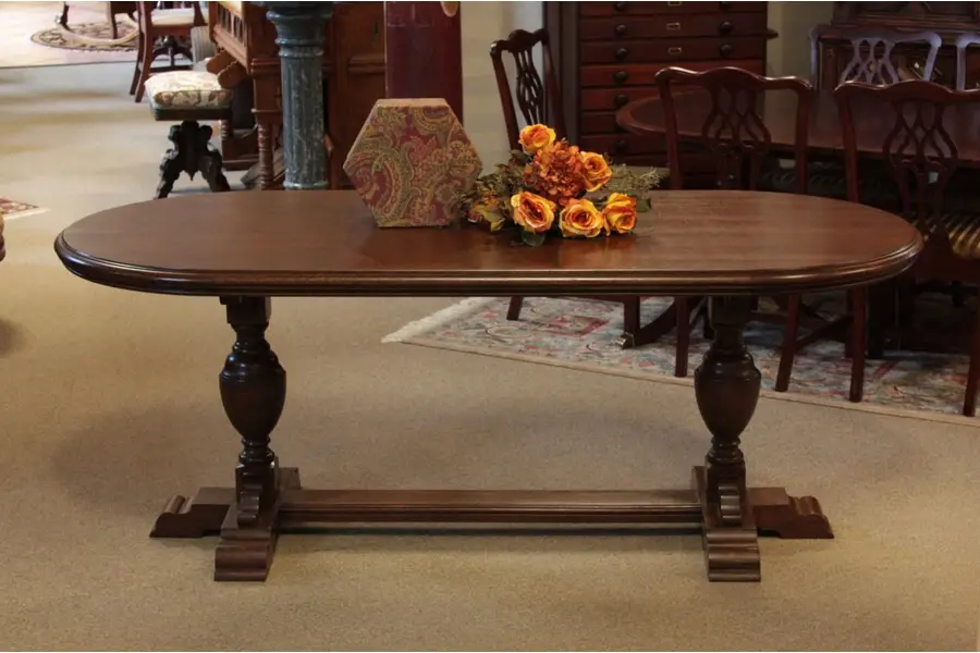 Photo of Oval Oak Dining or Office Writing / Conference Table
