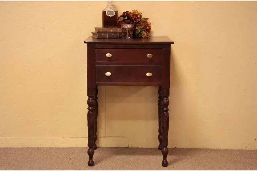Photo of Sheraton Cherry 1820's 2 Drawer Table