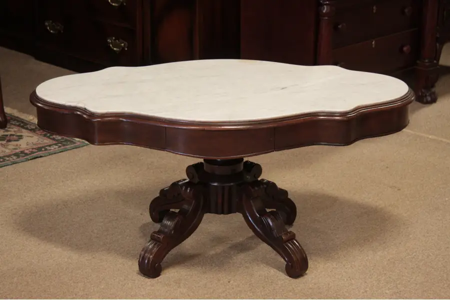 Photo of Victorian Antique Marble Top Coffee Table