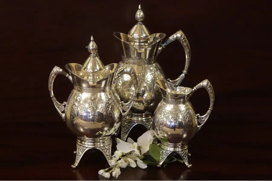 Photo of Meriden Victorian Silverplate 1870 Coffee or Tea Set
