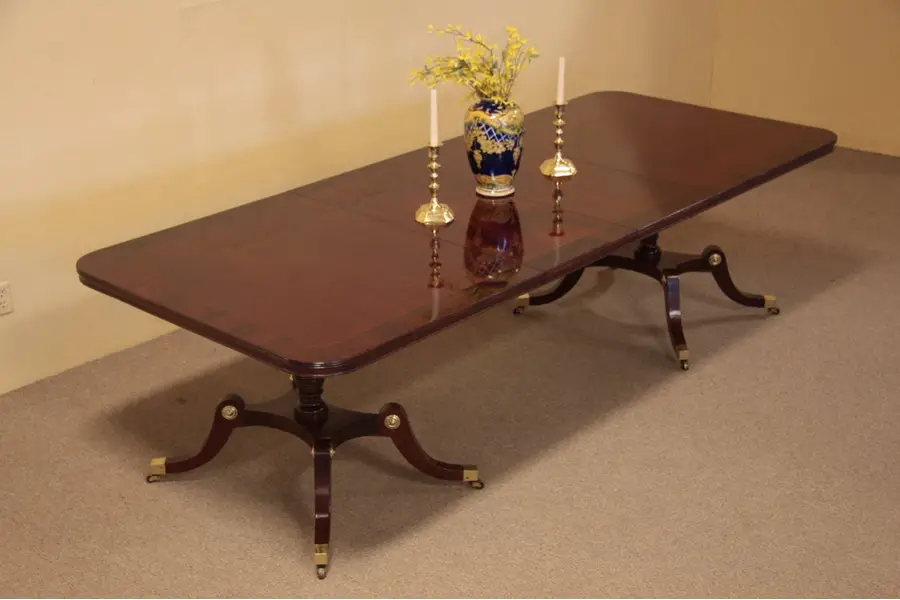 Photo of Kittinger Mahogany Dining Table, Rosewood Banding