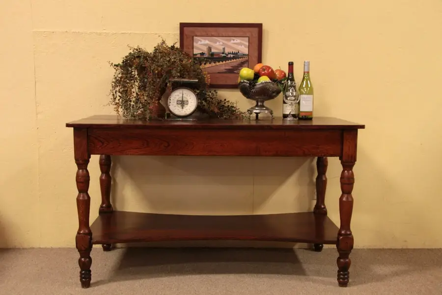 Photo of Antique Country Pine Sofa, Island or Console Table