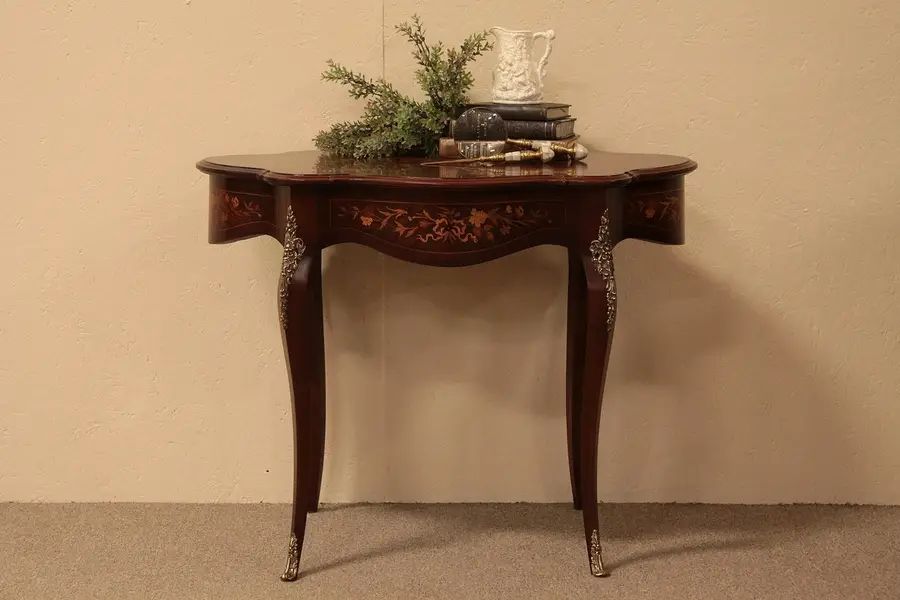 Photo of Rosewood Marquetry Table, Bronze Mounts
