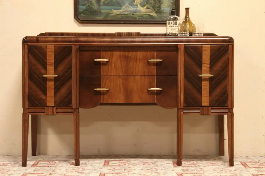 Photo of Art Deco 1930's Waterfall Sideboard or Buffet