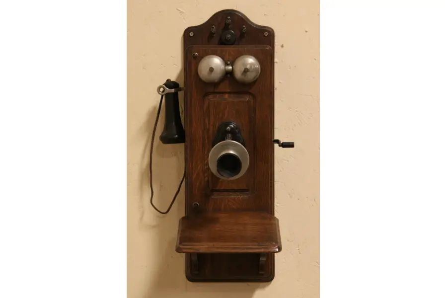 Photo of Kellogg Chicago Oak Antique 1910 Wall Telephone