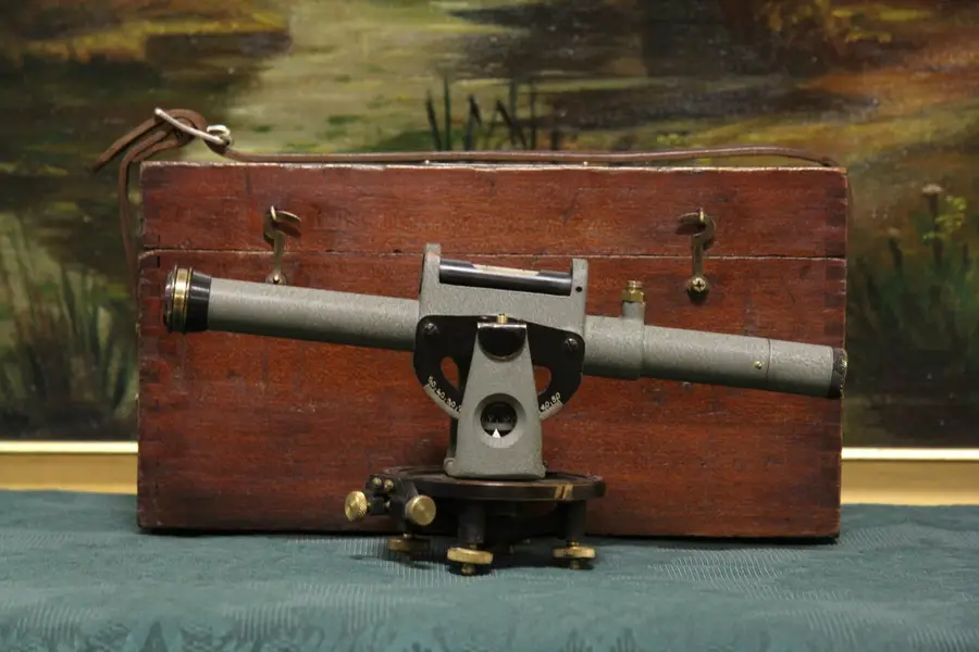 Photo of Craftsman 1940's Surveyor Transit, Mahogany Case