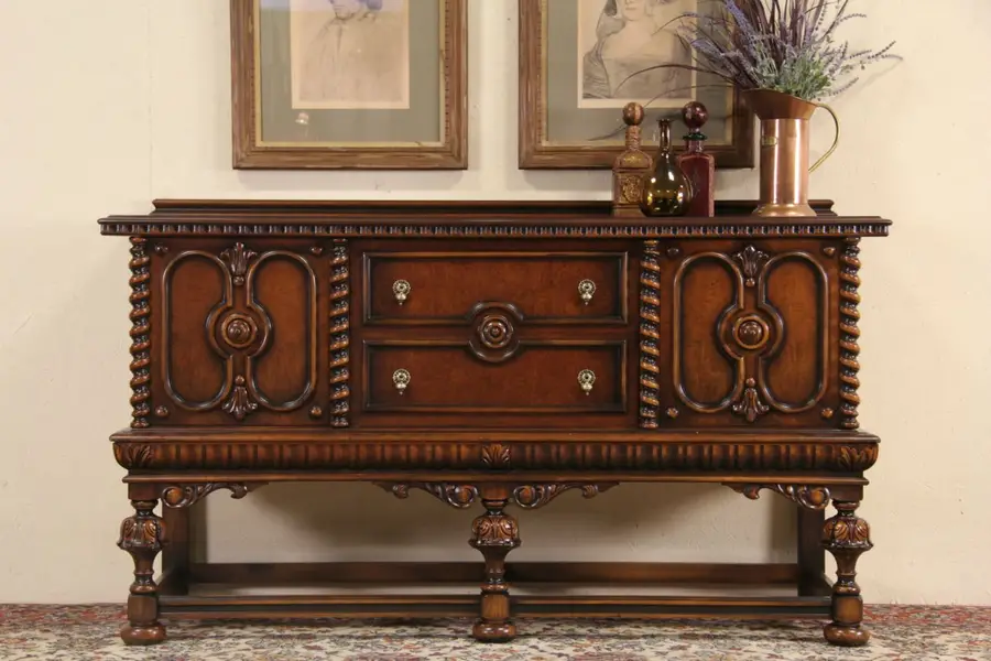 Photo of Berkey & Gay Renaissance 1925 Sideboard, Server or Buffet