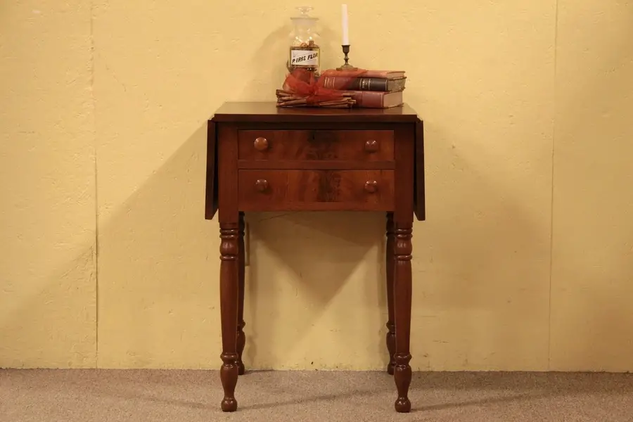 Photo of Victorian Pembroke Dropleaf Lamp Table