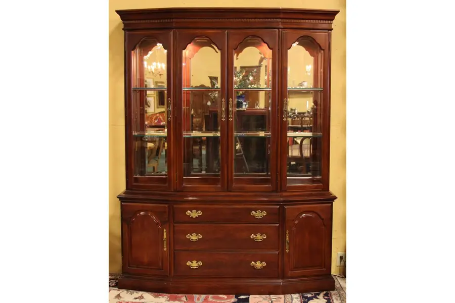 Photo of Bernhardt Cherry Breakfront or China Cabinet
