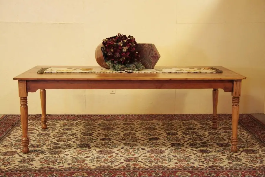 Photo of Primitive Pine 7' Country Harvest Table