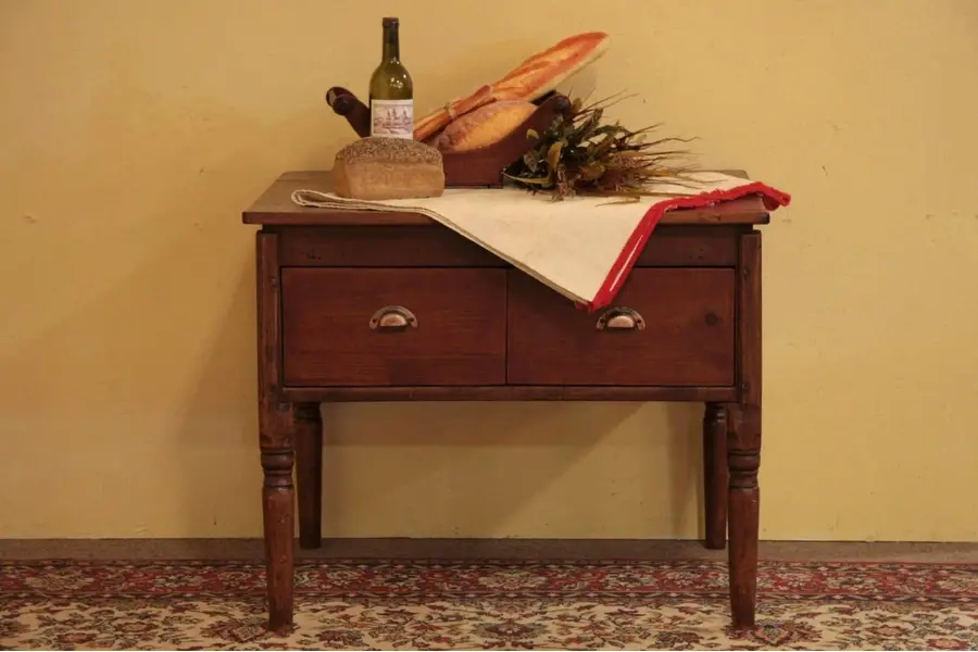 Photo of Country Pine Baker's Table or Kitchen Island