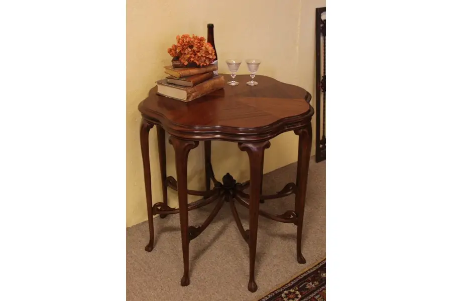 Photo of Sunburst Mahogany 8 Leg Lamp Table