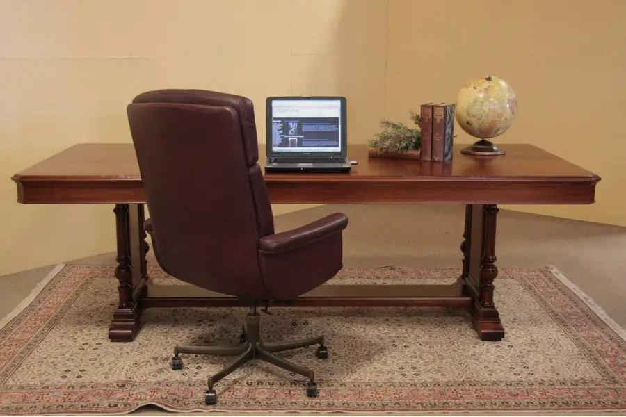 Photo of Walnut Conference or Library Table, 8' Long