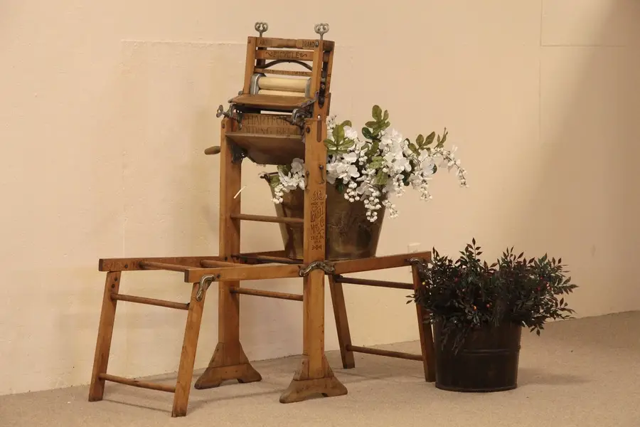 Photo of Anchor Antique Clothes Wringer 1898 - Plant Stand
