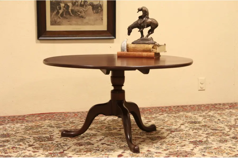 Photo of Coffee or Cocktail Table from 1870 Antique Round Tea Table