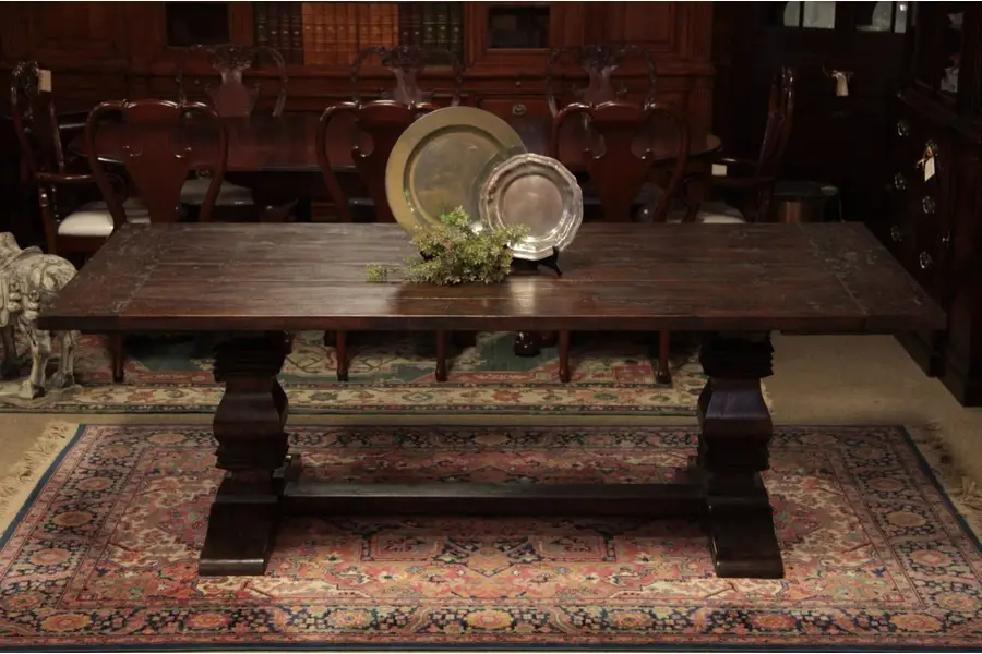 Photo of Oak Harvest Table - English Country Farmhouse
