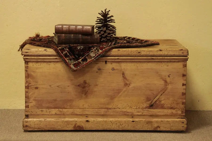 Photo of Country Pine Trunk, Blanket Chest, or Coffee Table
