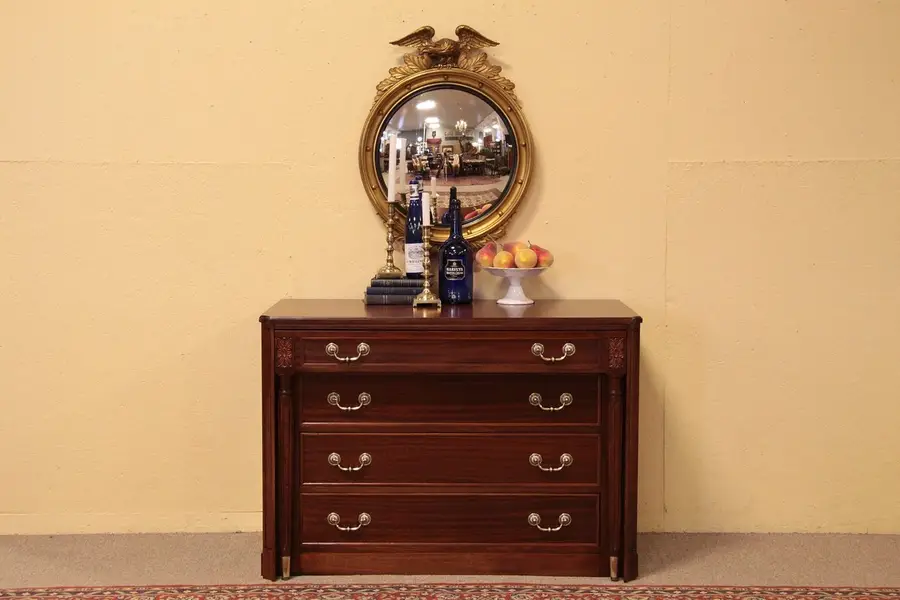 Photo of Antique Chest opens to Apartment Dining Table