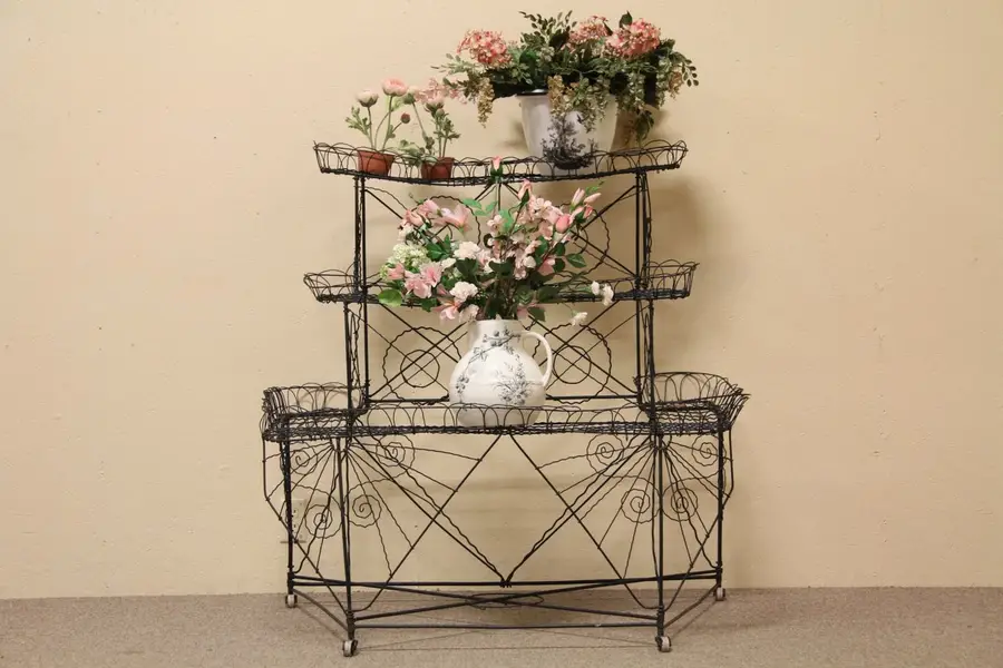 Photo of Victorian 1890's Wire Garden Plant Stand