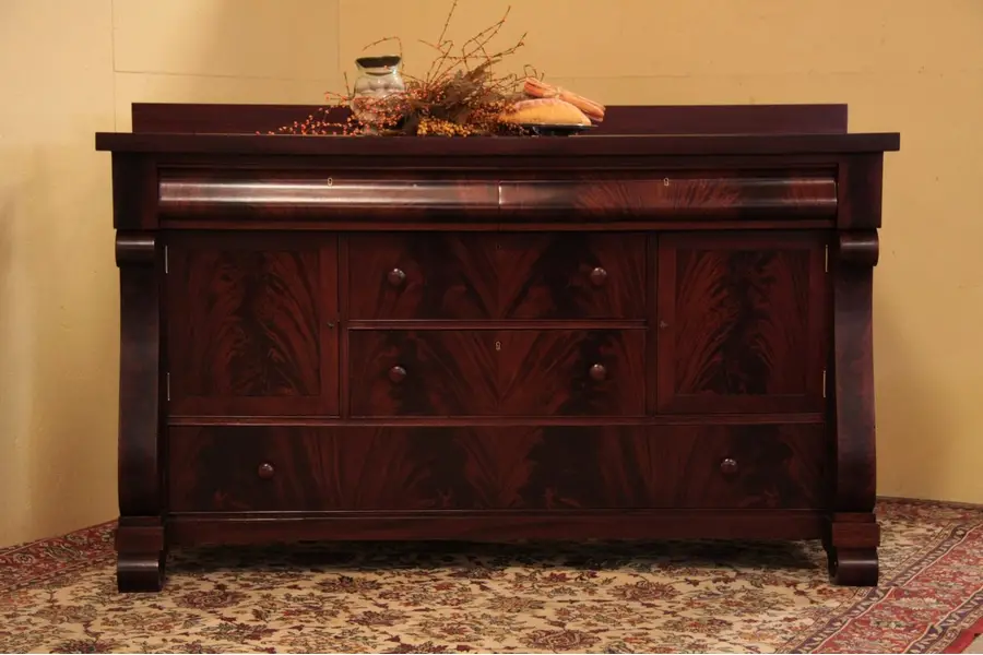 Photo of Empire Revival Mahogany Sideboard, Server or Buffet