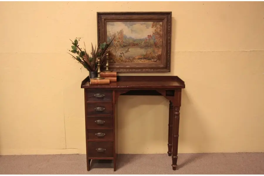 Photo of Victorian Antique 1890 Watchmaker Workbench