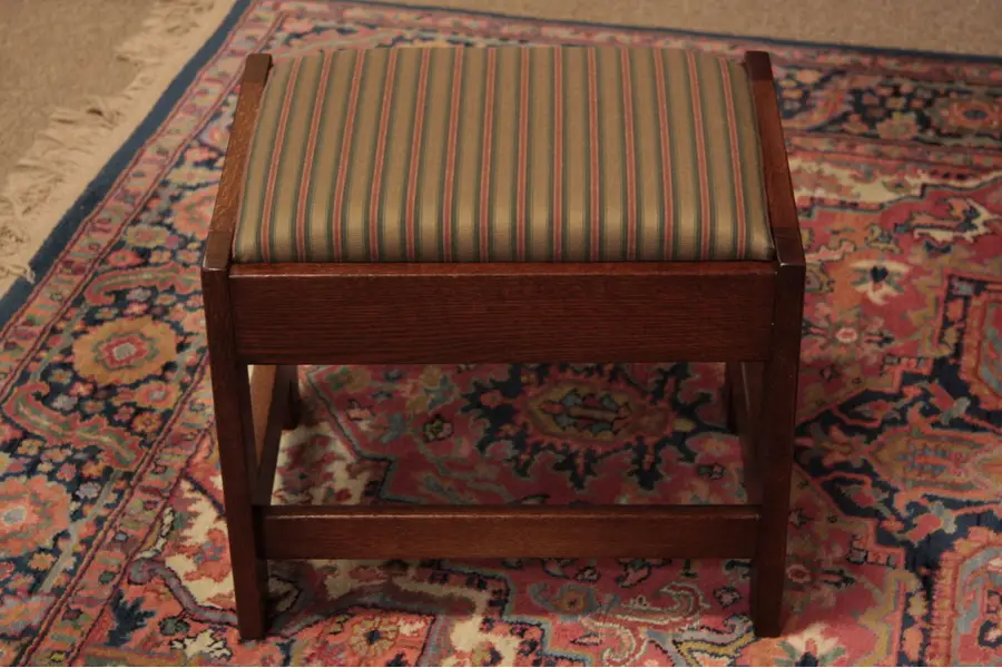 Photo of Mission Oak Arts & Crafts Stool or Bench