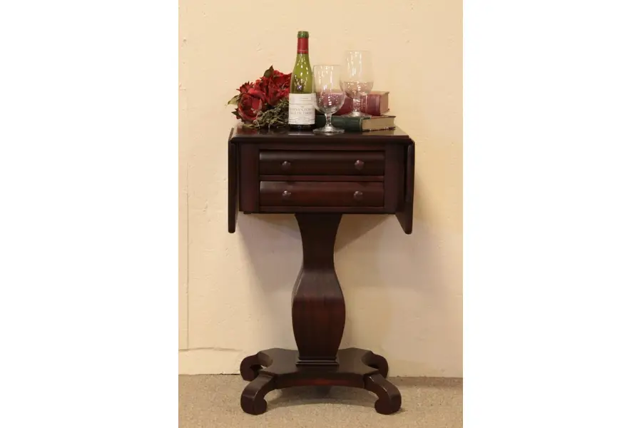 Photo of Empire Antique Dropleaf Table or Sewing Stand