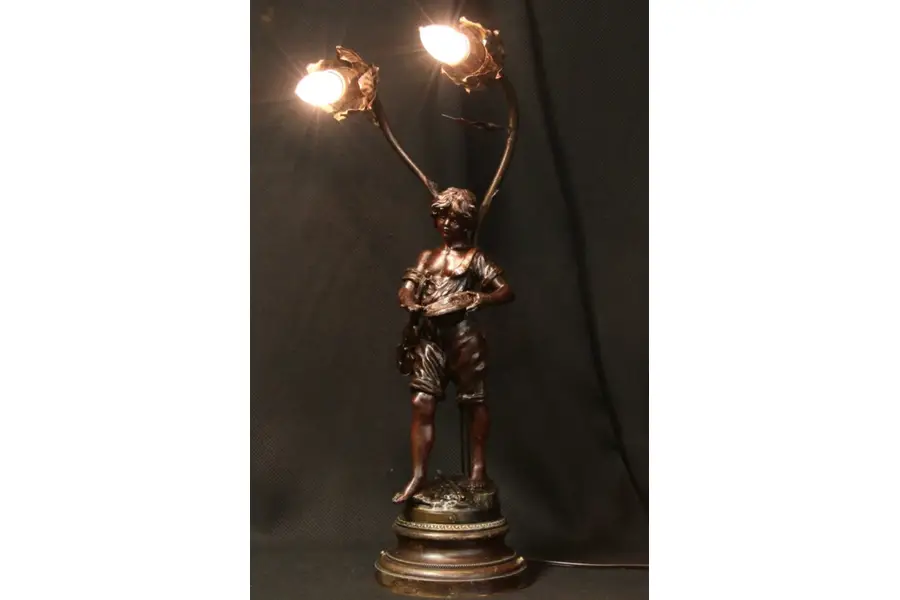 Photo of Moreau Gypsy Fiddler Sculpture 1895 Lamp
