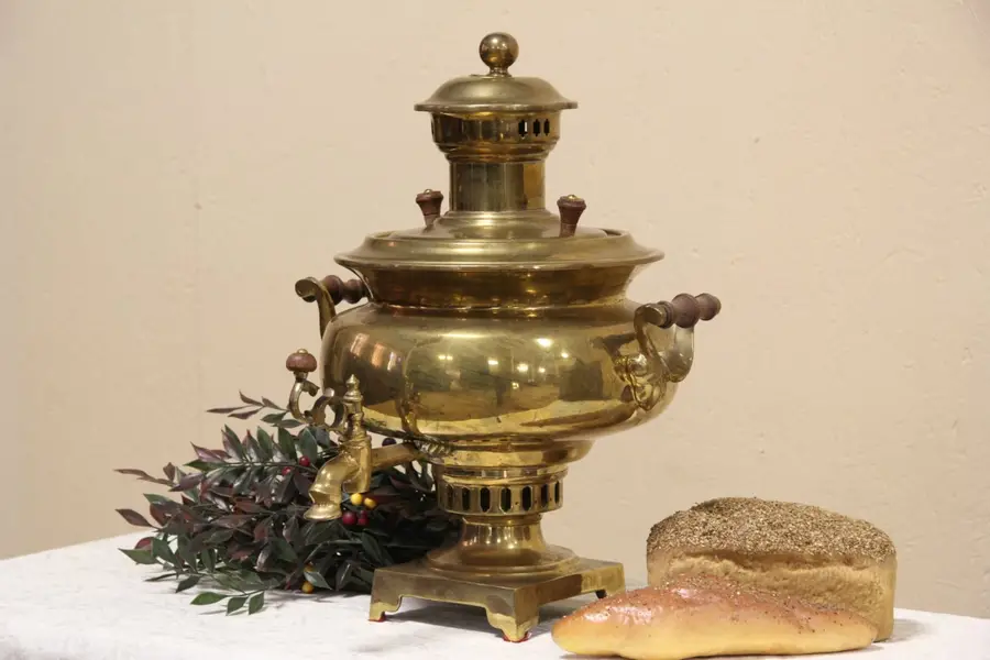 Photo of Brass Replica of 1870 Russian Tea Samovar