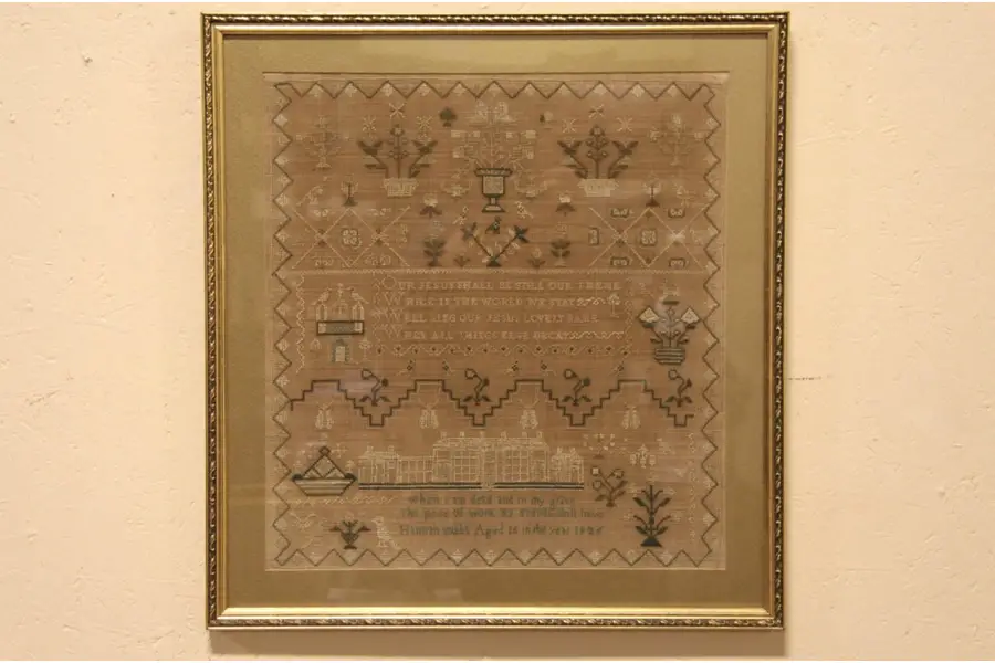 Photo of Needlework Cross Stitch 1826 Signed Antique Sampler