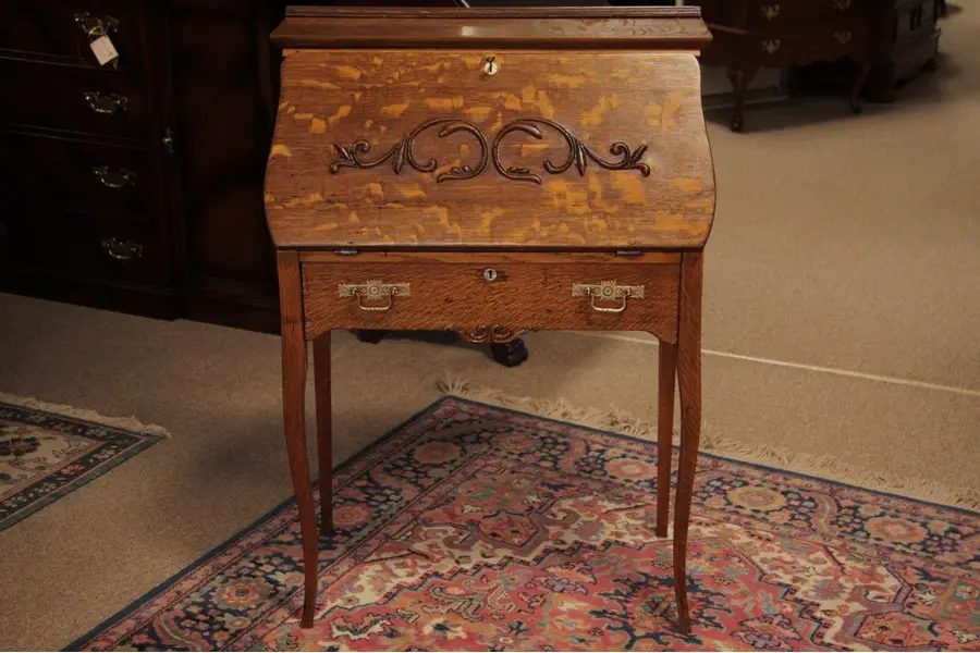 Photo of Oak Dropfront 1900 Writing Desk