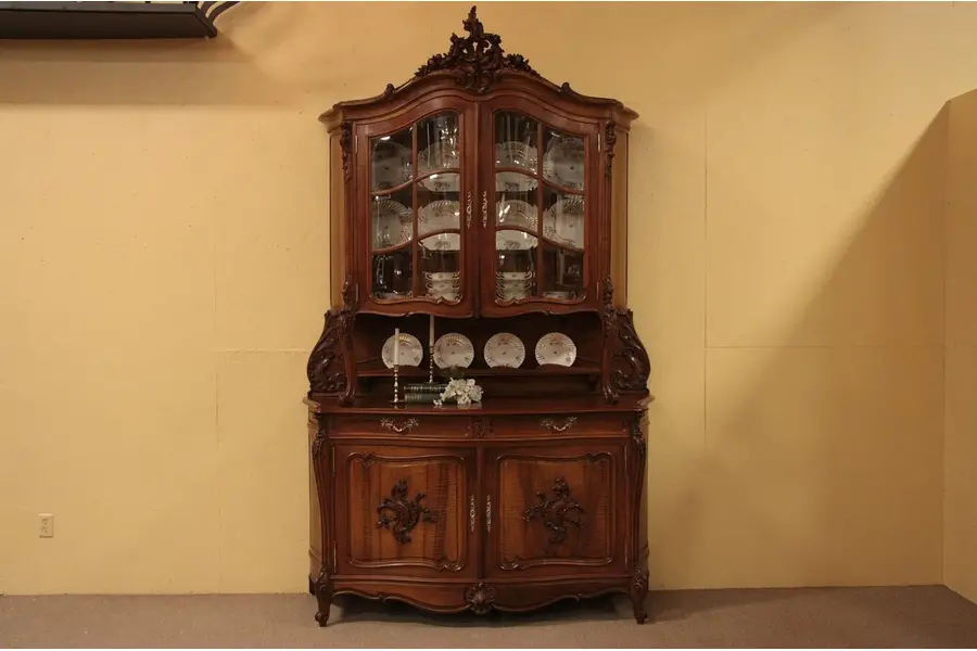 Photo of French Antique Sideboard China Cabinet