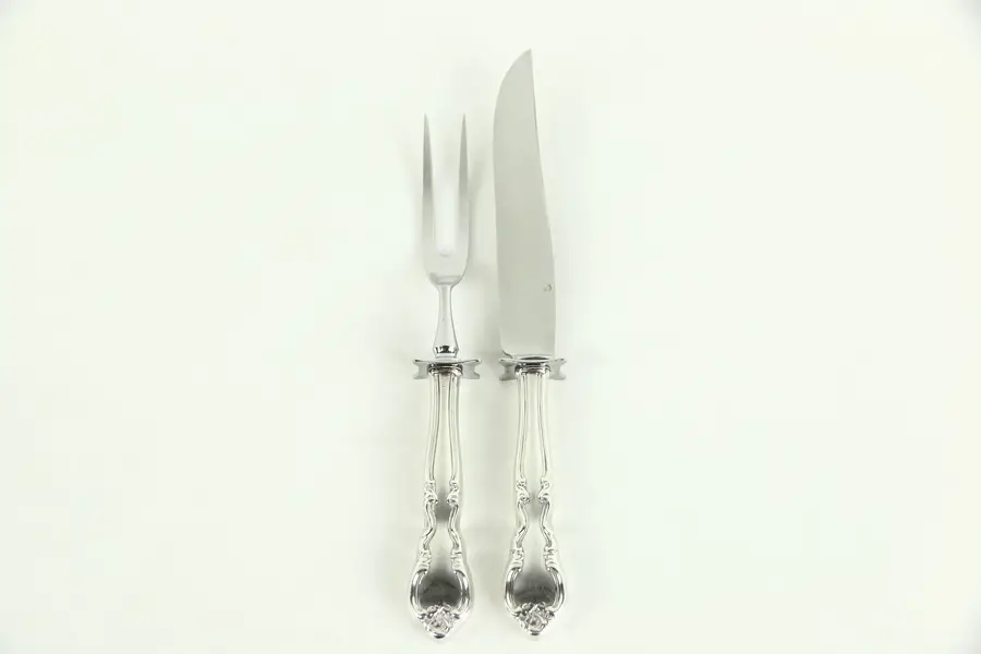 Photo of Easterling American Classic Sterling Silver 2 Pc. Carving Set, Stainless Blades