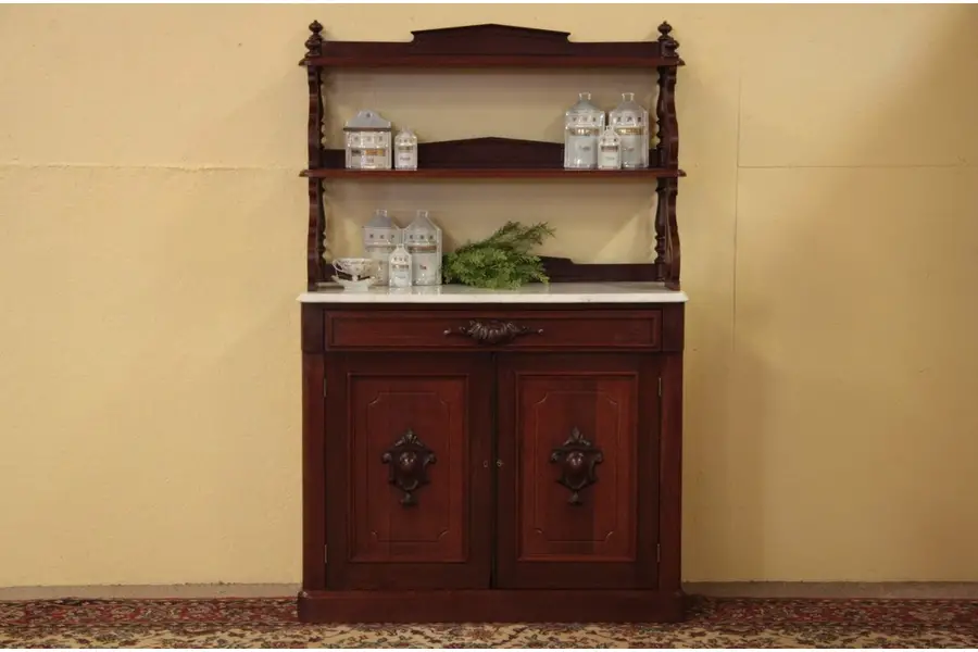 Photo of Victorian Marble Top Server or Sideboard