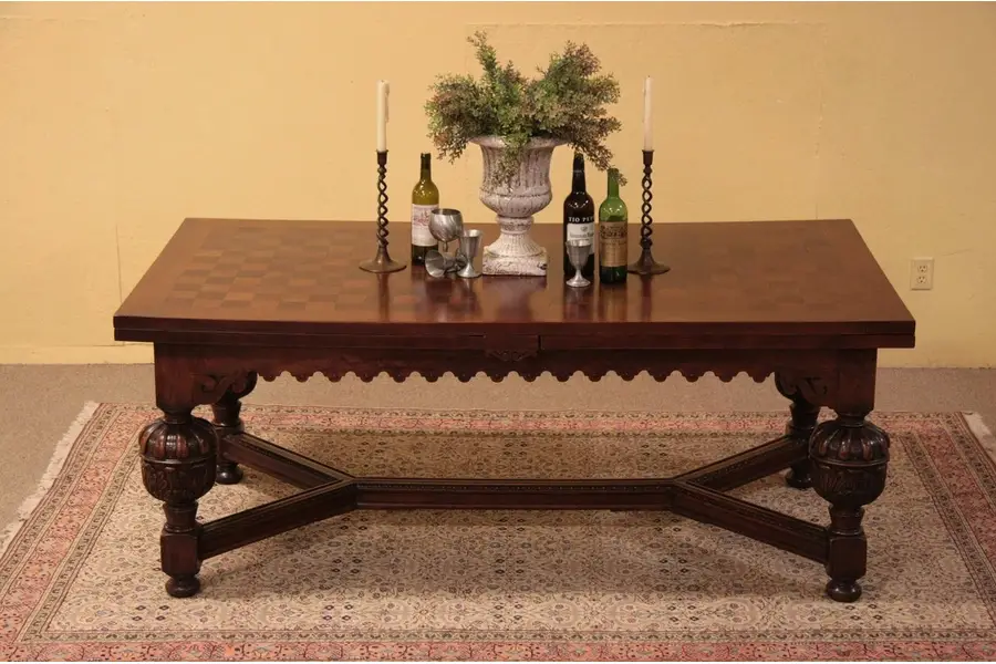 Photo of Renaissance Carved Dining or Library Table, 12'6"