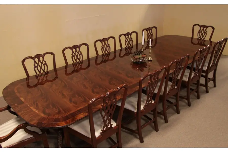 Photo of Georgian Mahogany Dining Table, 13' 4"