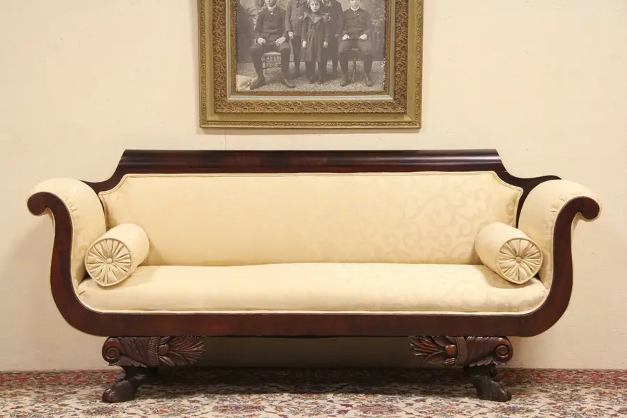 Photo of American Empire 1825 Era Lion Paw and Cornucopia Sofa